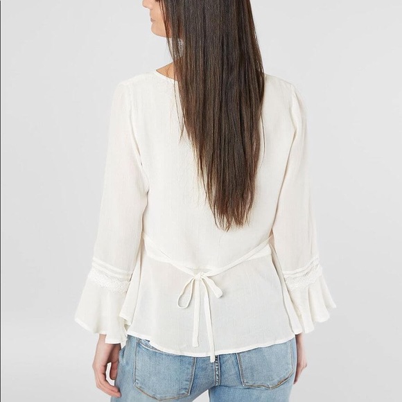 Miss Me Embroidered Chiffon Blouse. Size XS - Picture 4 of 13